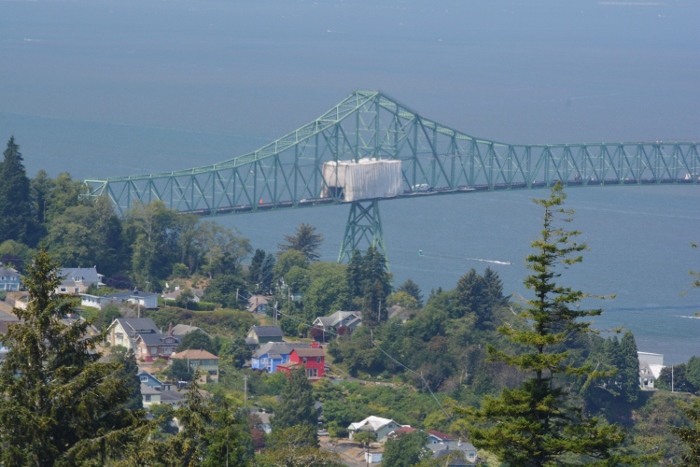 view of the bridge from the column